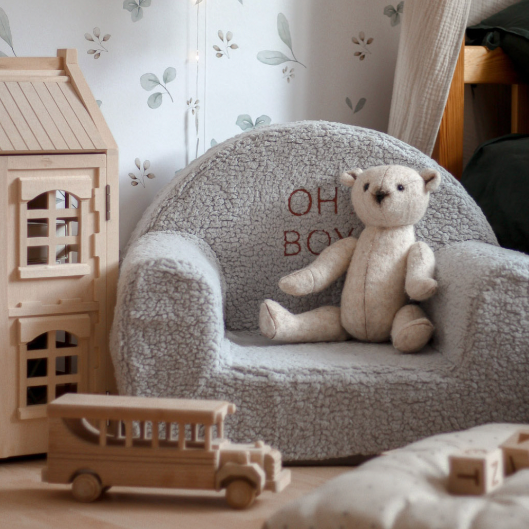 Childrens armchair online grey