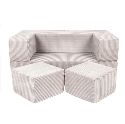 The Cube Couch, Chunky Corduroy Ecru