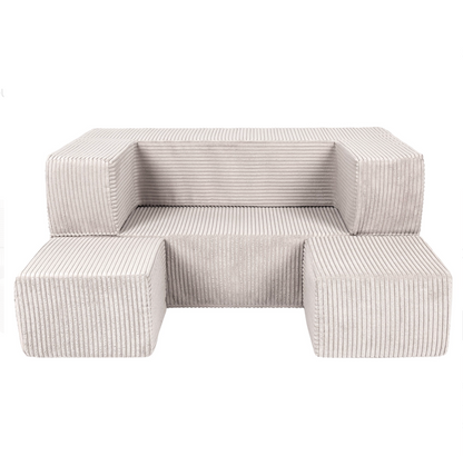 The Cube Couch, Chunky Corduroy Ecru