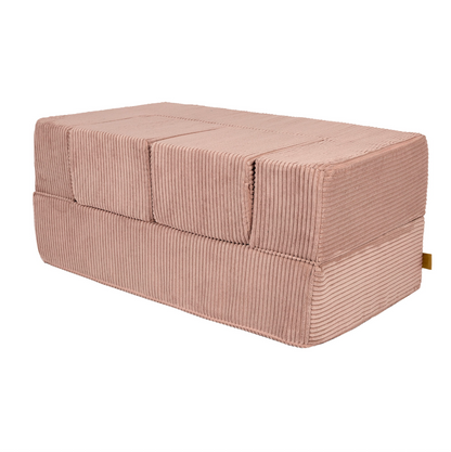 The Cube Couch, Chunky Corduroy Powder Rose