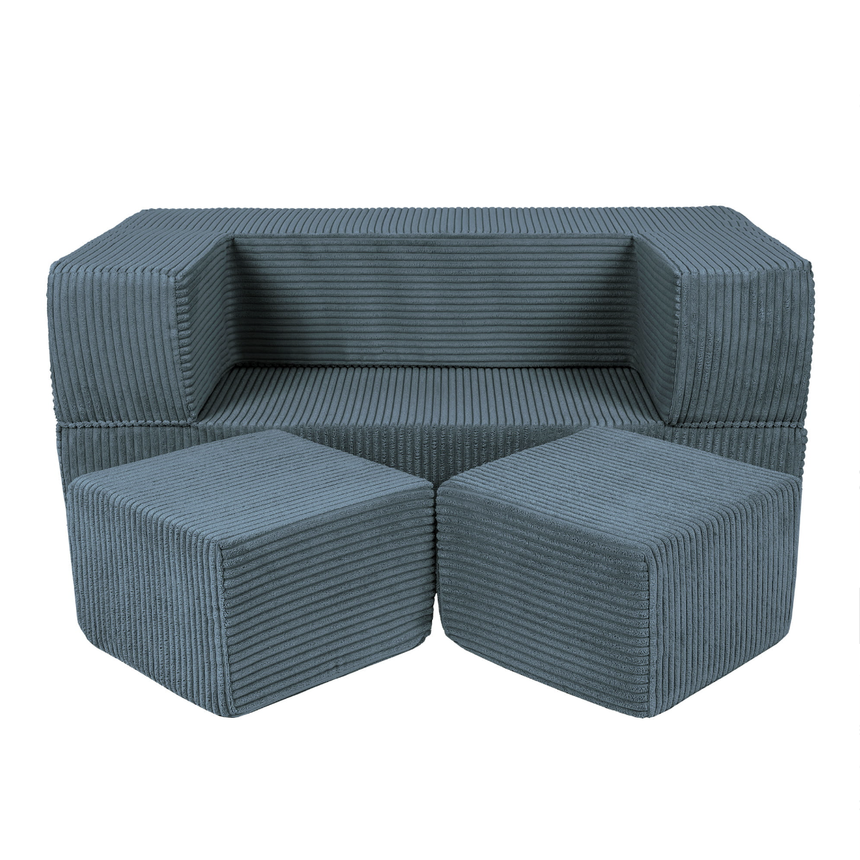 The Cube Couch, Chunky Corduroy Teal