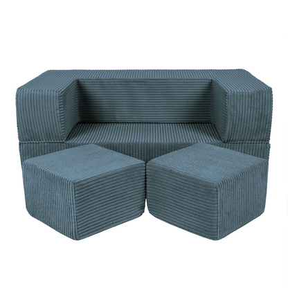 The Cube Couch, Chunky Corduroy Teal