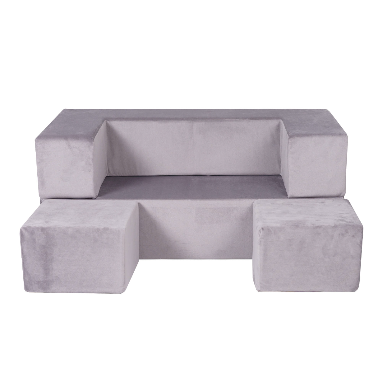 The Cube Couch, Velvet Grey