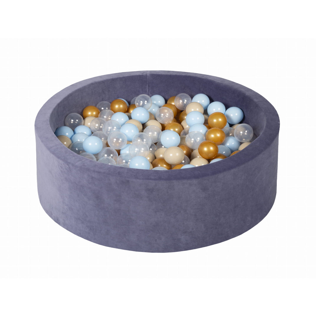 Velvet Round Ball Pit, Midnight Blue