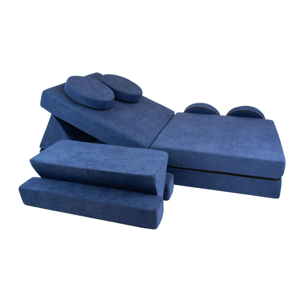 Soft Play Modular Couch Navy Blue The Cosy Nursery
