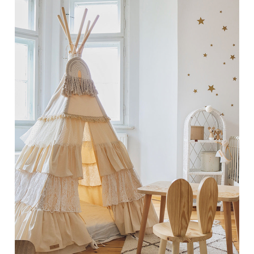 Layered Luxury Teepee Tent, Lace