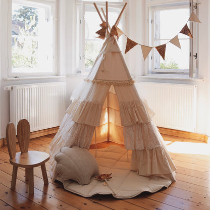 Layered Luxury Teepee Tent, Lace