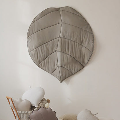 Leaf Play Mat, Grey Linen