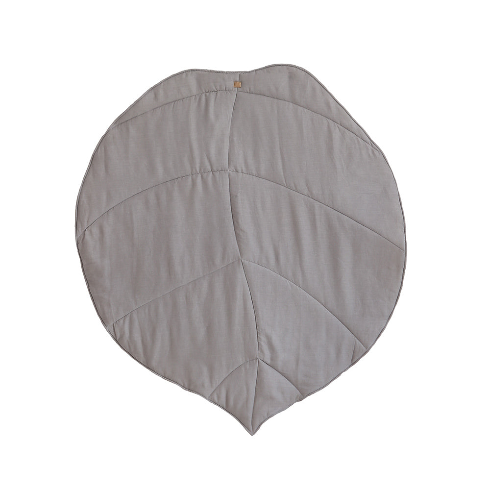 Leaf Play Mat, Grey Linen