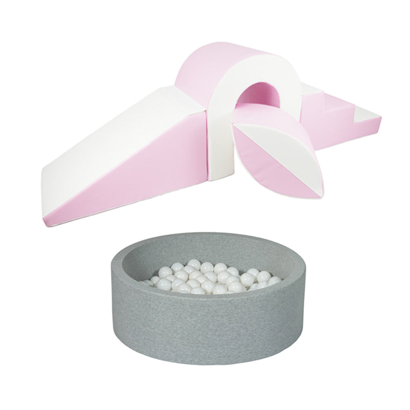 Bridge, Slide & Step + Ball Pit BUNDLE - Pastel Pink