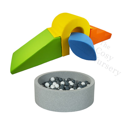 Bridge, Slide & Step + Ball Pit BUNDLE - Multicolour