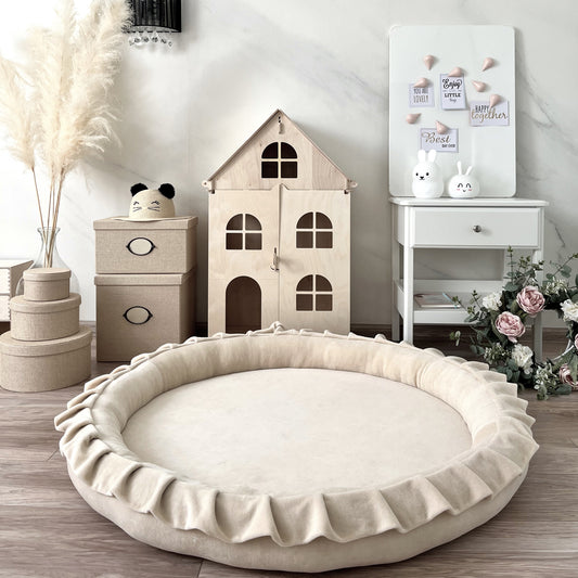 Premium Padded Nest Playmat Velvet Cream